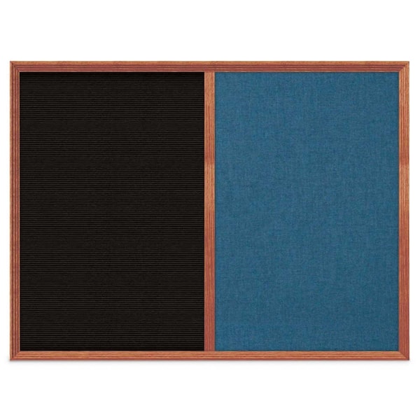 Slim Style Indoor Enclosed Corkboard, 12", UV500SC-SATIN-SURF